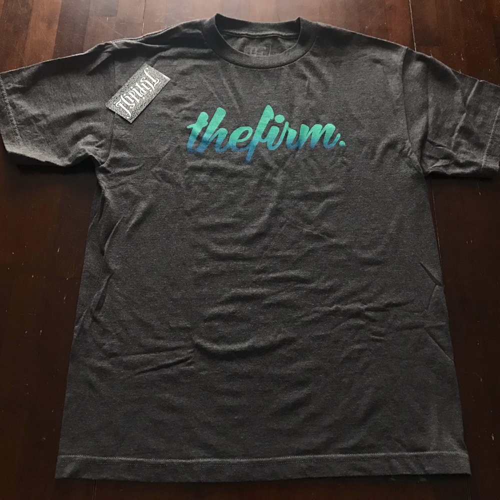 THE FIRM HAWAII LOGO CHARCOAL GREY SHIRT MEDIUM